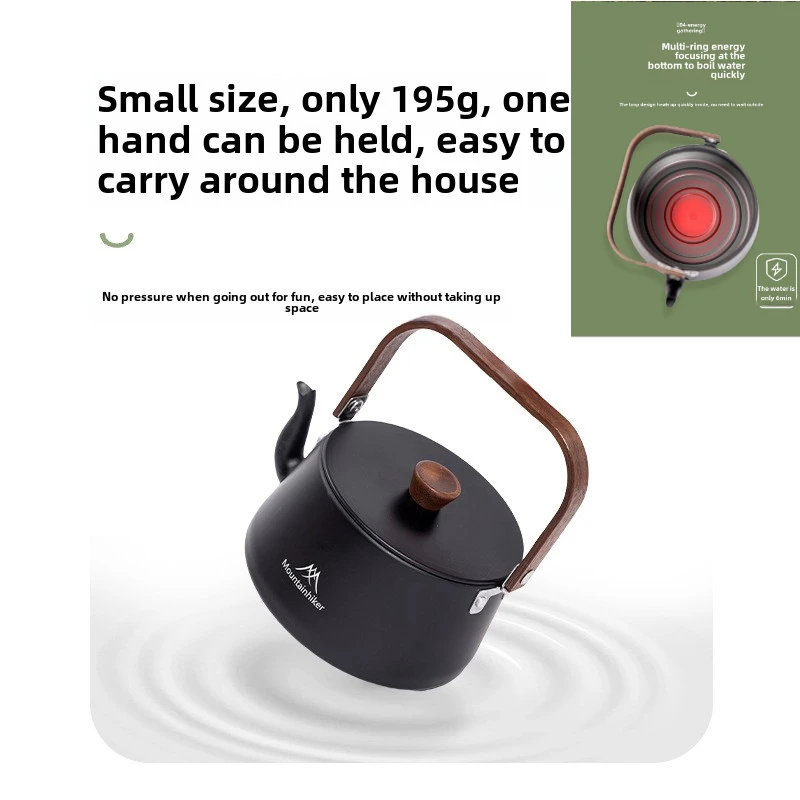 MOUNTAINHIKER Camping Travel Kettle Portable Teapot, Lightweight Aluminum Alloy 1.1L Outdoor Picnic Coffee Pot - Image 6