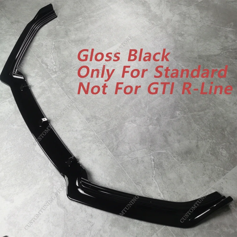 VW 폴로 MK5 6R 6C 용 프론트 범퍼 립 스포일러 스플리터 디퓨저, 폴로 6 MPI Tsi 기본 2009-2013 Pre-LCI 바디킷 튜닝, 3 개