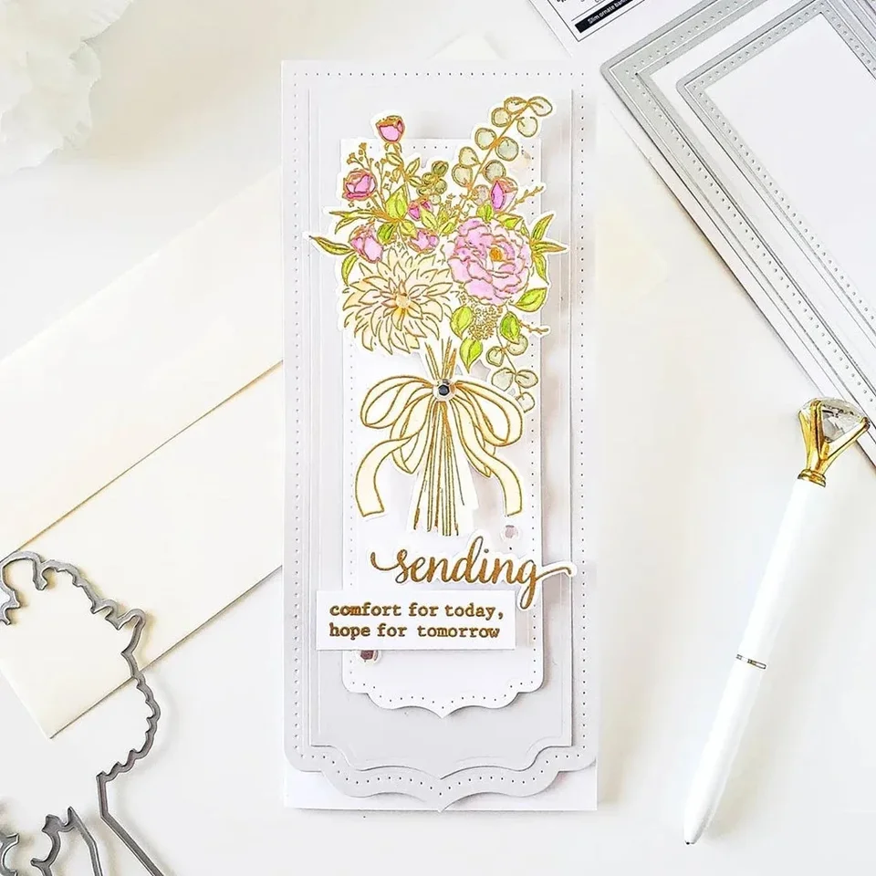 DzIxY Fustelle Taglio Metallo Per Carta, Set Bordo Ovale, Per Scrapbooking E Goffratura, 1 Pezzo