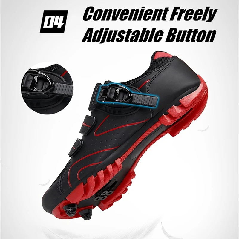Mountain Bike Shoes Mens Cycling Shoes MTB Shoes Quick Ratchet Buckle Compatible with SPD System Pedal for Indoor and Outdoor Mo 5