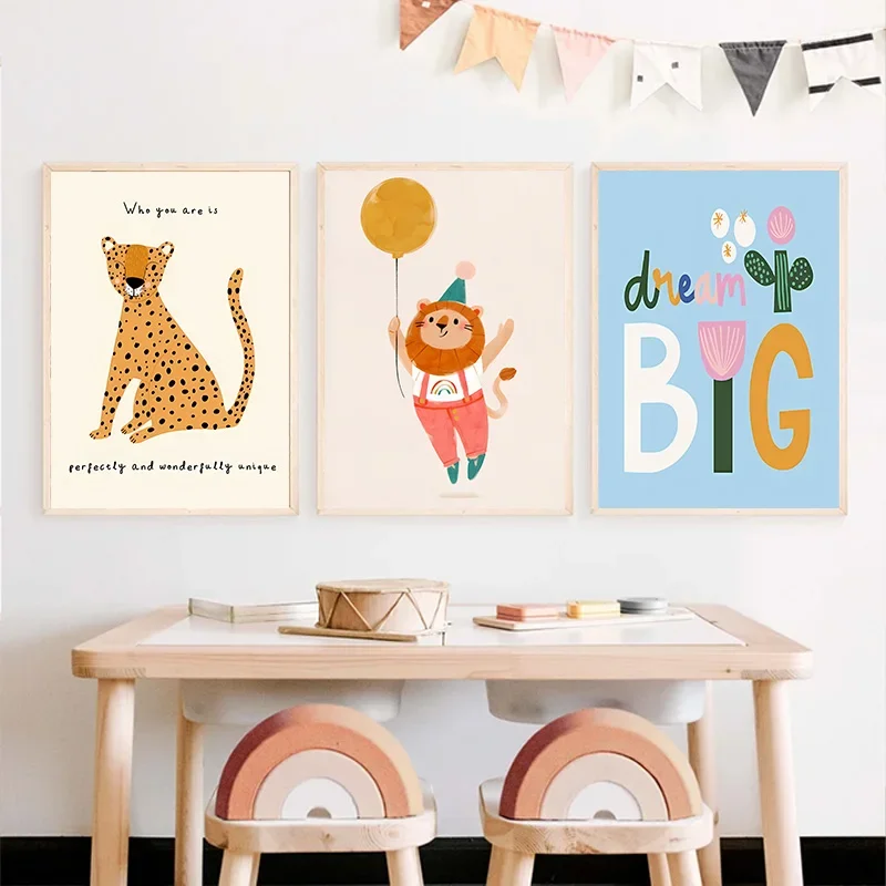 Trendy Animal Cartoon Canvas Poster