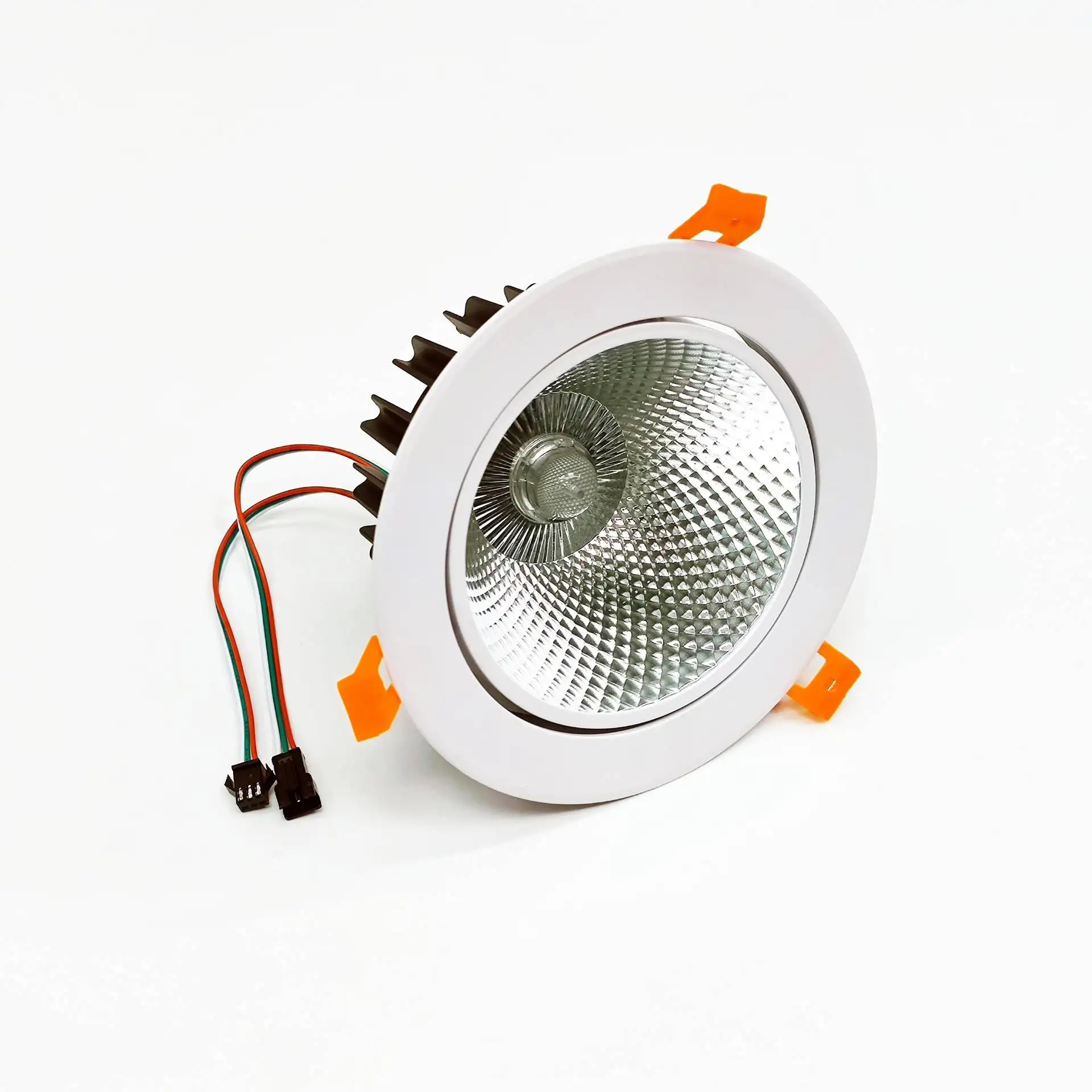 3W/5W/10W/15W/20W DC24V WS2811 RGBIC Addressable LED Smart Pixel Downlight Indoor Use 3Pin JST in and out 26 Degree