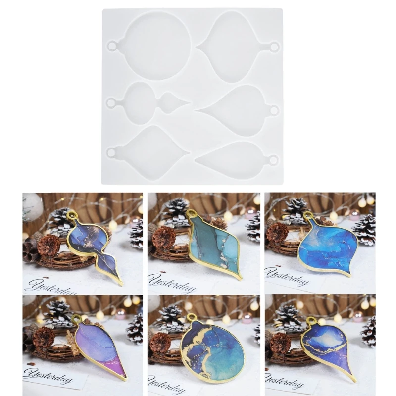 

2Pieces Festival Pendant Silicone Molds for DIY Christmas Crafts Mini Light Shape Keychain Resin Molds Home Decors