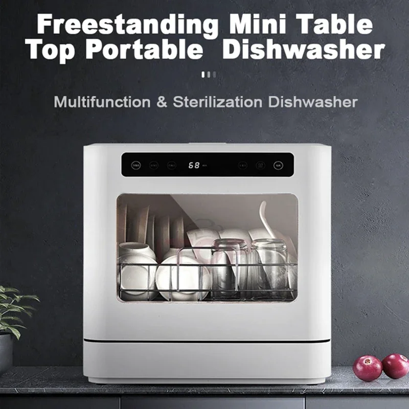 

LXCHAN Automatic Dishwasher Household Mini Desktop High Temperature Cleaning Intelligent Countertop Table Dishwasher