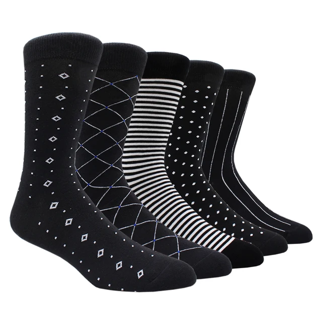 Size 41-48 Casual Fashion Cotton Funny  Long Women&Men Socks Contrast Color Rainbow Larger Size Stripe Socks for Men 5 Pairs- NY015