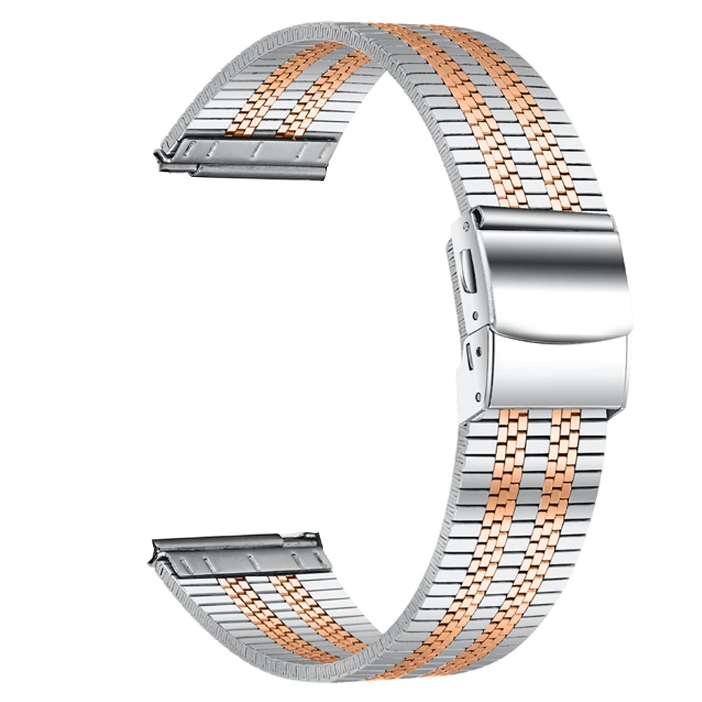 Elegant Stainless Steel Bracelet, 20mm/22mm, Universal Fit
