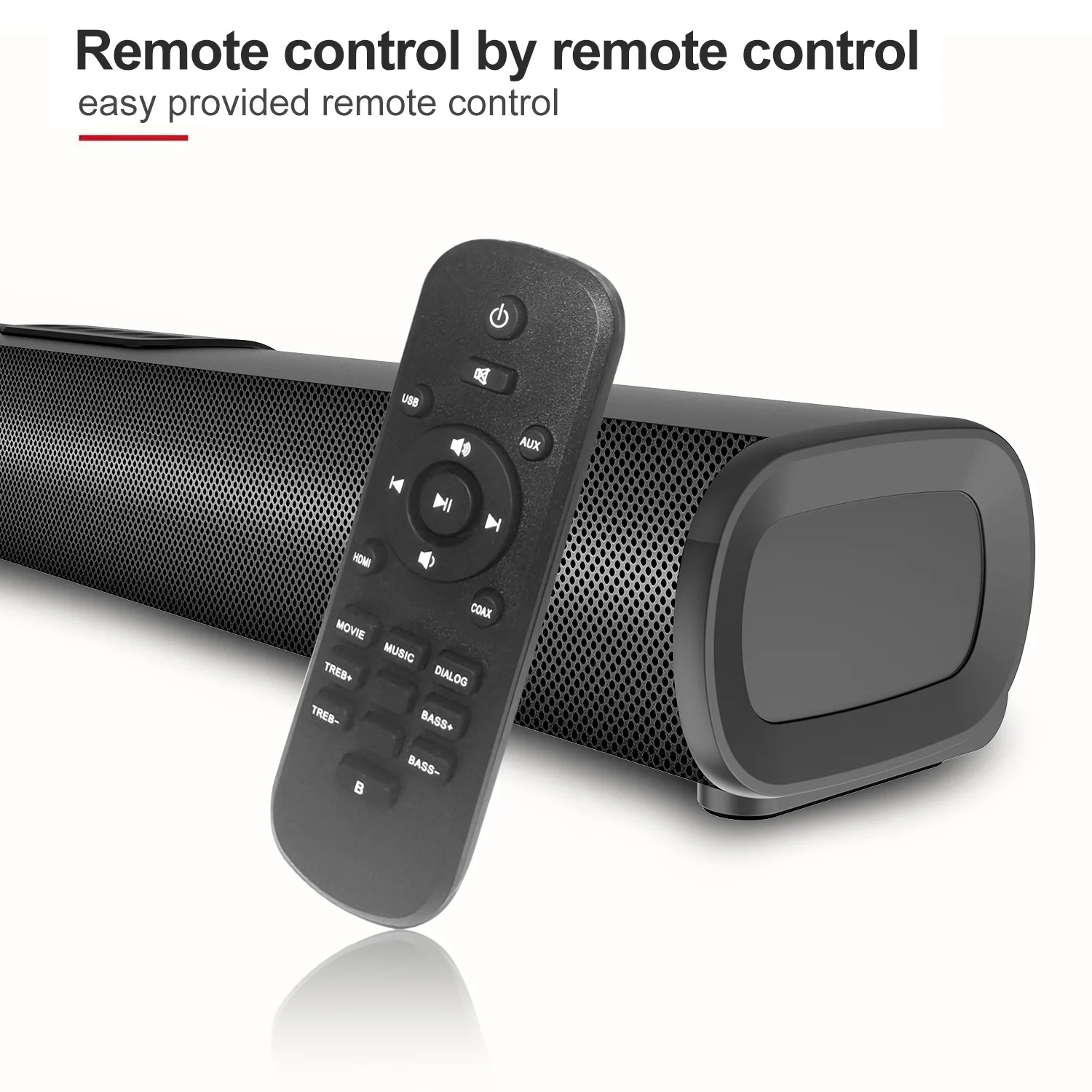 50W High-power TV Sound Bar 3D Surround Sound Home Theater Bluetooth Speaker Supports Coaxial HDMI Input with Remote Control