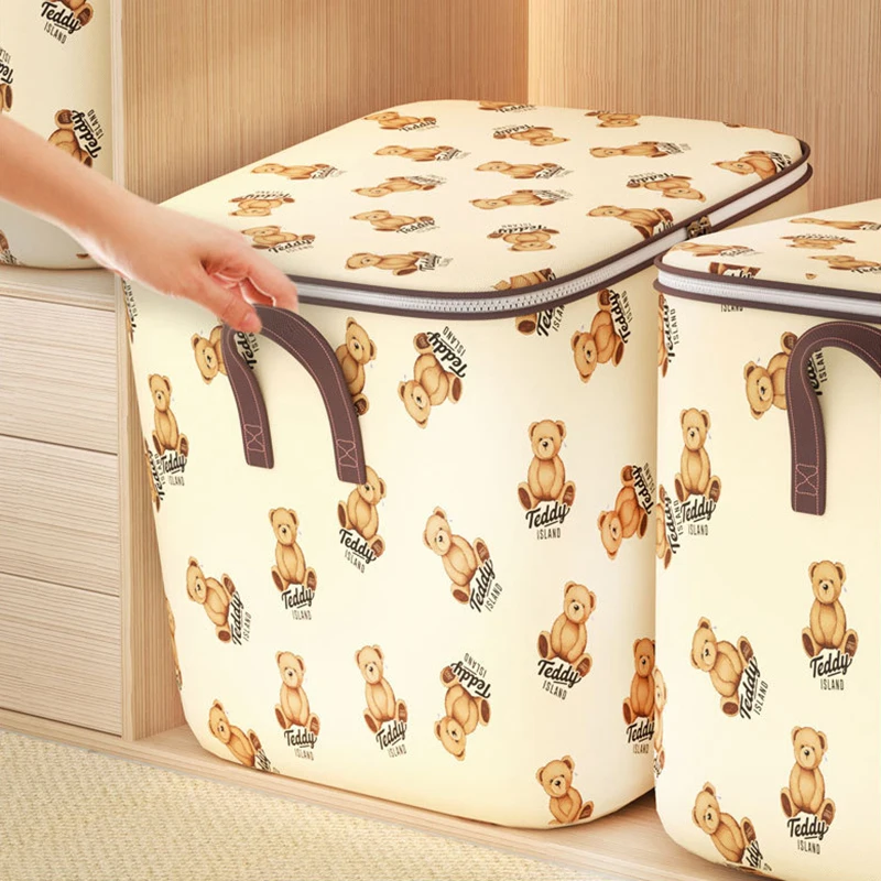 New Large Capacity Clothes Storage Bags Closet Organizers Storage Bins Foldable Storage Toy Containers Box Dust-Proof Moving Bag 2