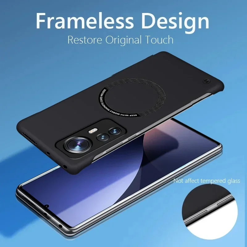 Luxury Frameless Magnetic Matte Phone Case Cover - Hard PC Thin Back Design