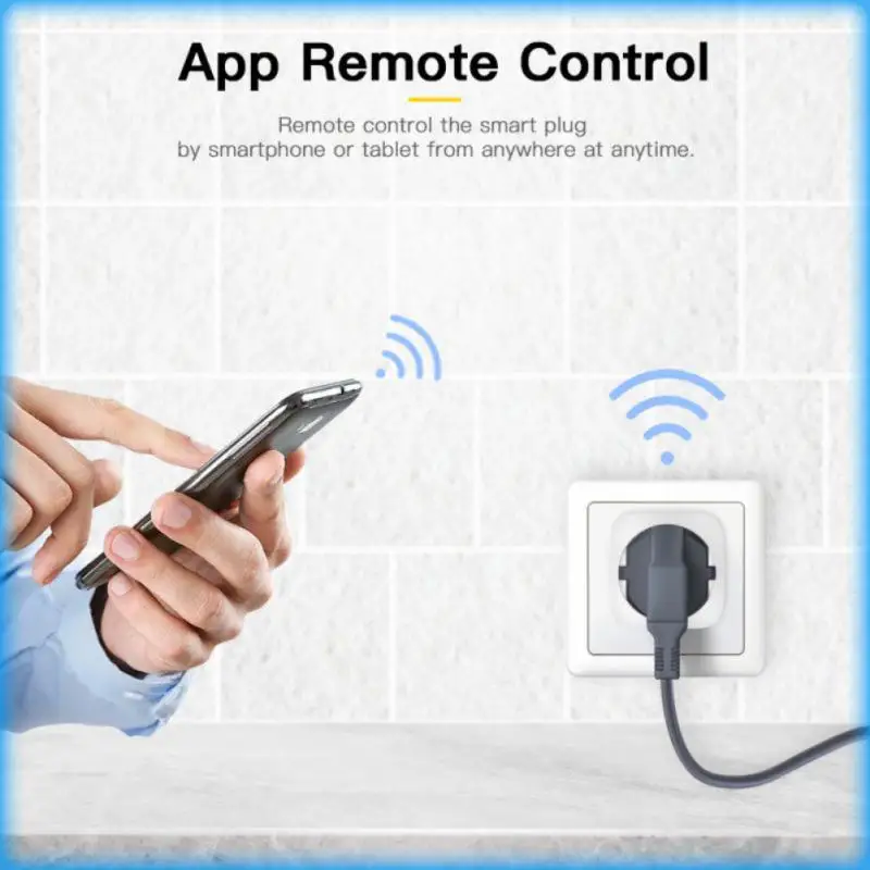 

EU WiFi Smart Plug With Power Monitor Function Tuya/ APP Remote Control Smart Socket Works With Alexa Home