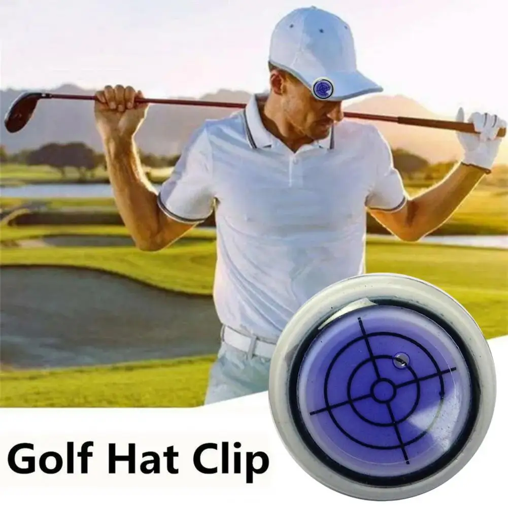 Reliable Golf Ball Marker Holder Magnetic Bubble Level Golf Ball Marker Clip for Men Women Golfers Round Cap Mark with Level