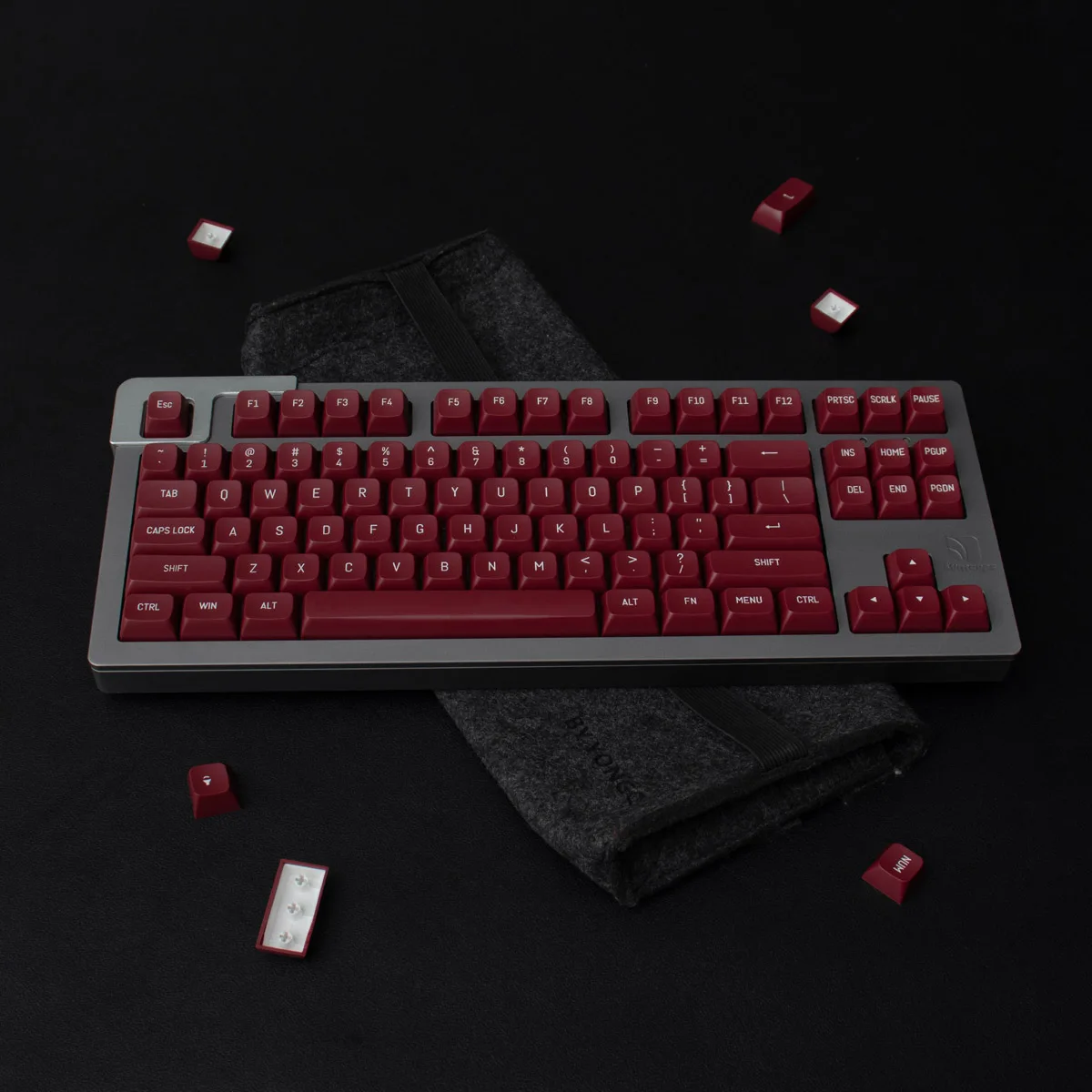 Double-shot teclas mecânicas do teclado, 150 teclas,
