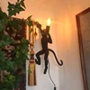 2024 ModernNordic Creative Hemp Rope Pendant Pendant Light Resin Monkey Light Bedroom Children's Room Home Decoration 5