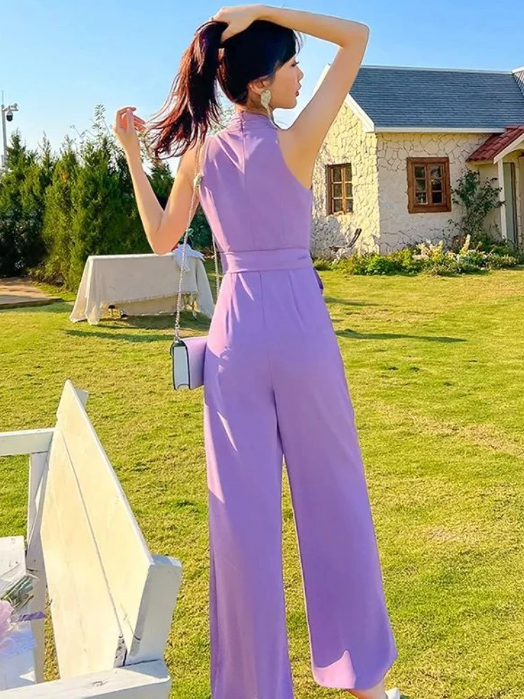Jumpsuits Women High Waisted Temper Elegant Gentle Halter