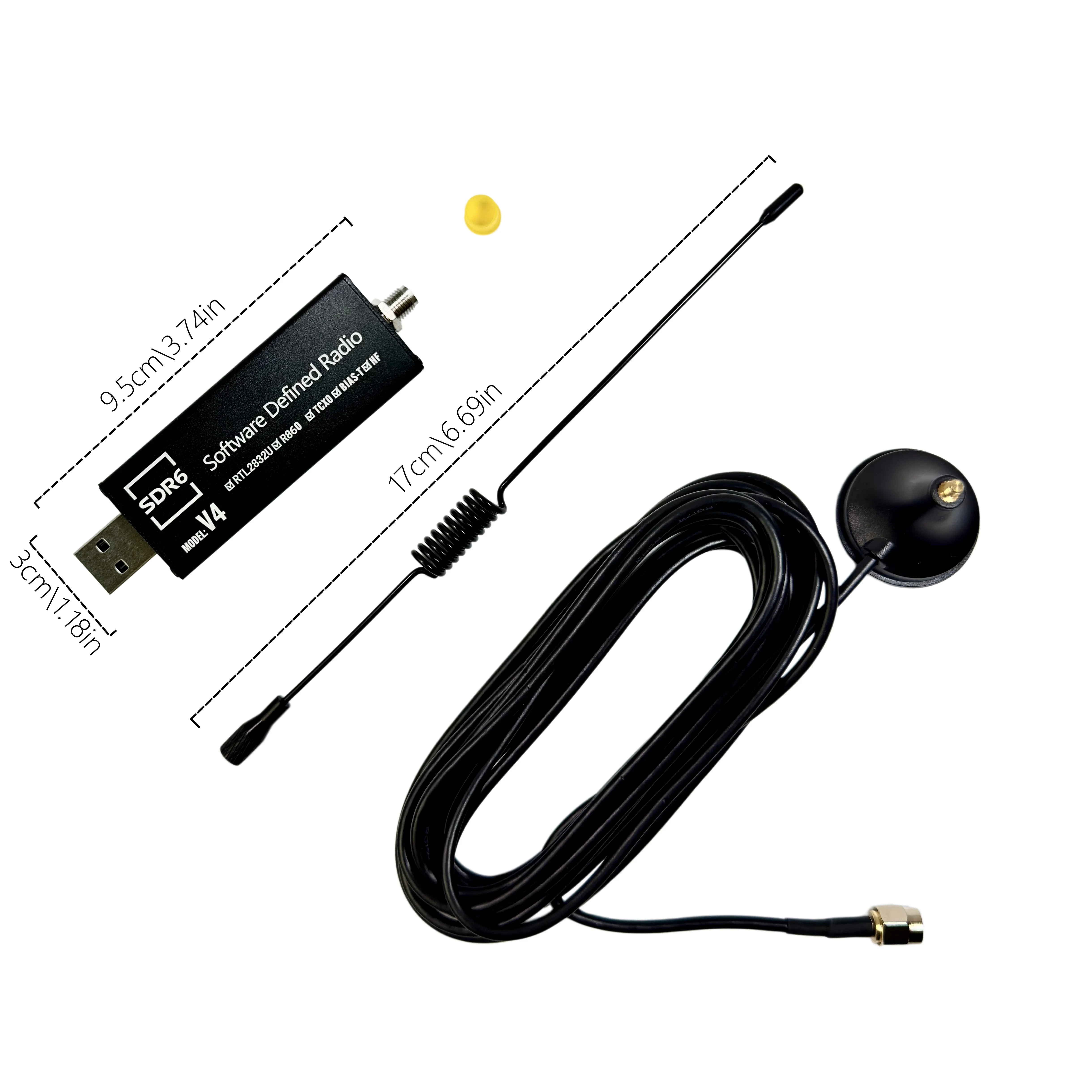 ตัวเลือกสินค้า วิทยุซอฟต์แวร์ SDR V4 รับสัญญาณได้หลากหลาย