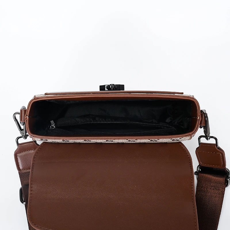 High-End Men’s PU Leather Crossbody Sling Bag