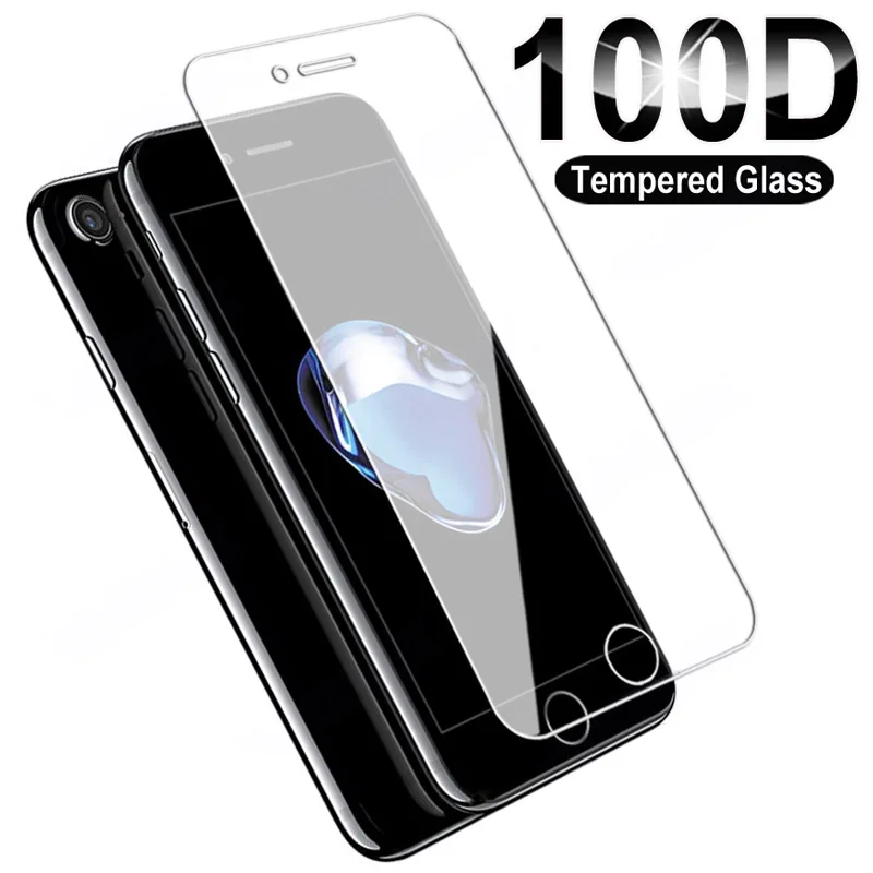 Vetro Protettivo Di Sicurezza 100D Per Apple Iphone 7 8 6 6S Plus Proteggi Schermo Temperato Iphone 5 5S Se 2020 2022 Se2 Se3 Glas Film