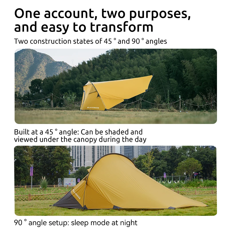 Blackdeer Ultralight Boat Solo Tent Pro One Person Outdoor Waterproof Silvering Family Camping Traveling Inflatable Tarp Tent