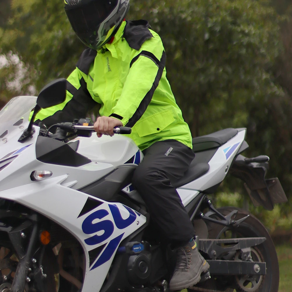 motorcycle raincoat Motorcycle Raincoat Men Rainproof Thickened plus-Sized Riding Full Body Split Single Raincoat Rain Pants