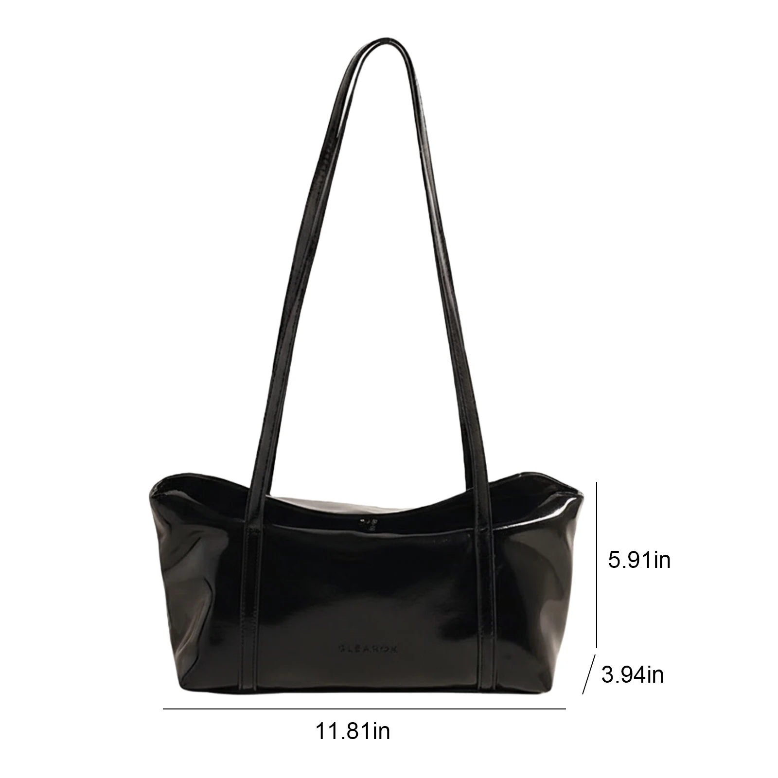 PU Underarm Bag Large Capacity Shoulder Bag with Pendant Travel Pillow Bag for Women Everyday Use