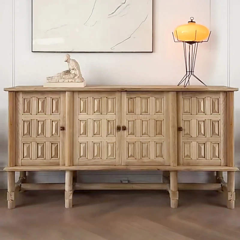 

Carved sideboard in solid wood Storage hallway Aged antiques