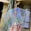 10PCS Card Holders Photo Beautiful Sheath Colorful Laser Transparent Plastic Card Holder Pop Star Photo Case 2