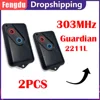 Boss 303MHz Compatible with Guardian 2211L 2 Buttons 2PCS Rolling Code  Garage Remote Replacement Door opener 1