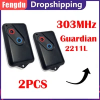 Boss 303MHz Compatible with Guardian 2211L 2 Buttons 2PCS Rolling Code  Garage Remote Replacement Door opener 1