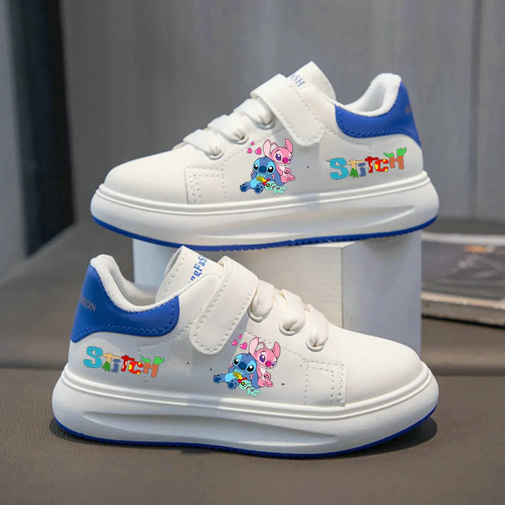 Disney Stitch Children's Sneakers Teen Outdoor Shoes Girls Casual Shoes Boys Soft Sole Sport School Kids