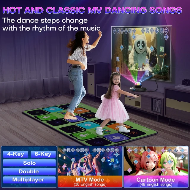 Hd Computador Tv Dupla Utilização Jogo Dupla Esteira De Dança Yoga Esportes  Fitness Correndo Cantar Música Jogos Pc Tapete Com 2 Dois Gamepads Câmera  Tf - Tapetes Para Dança - AliExpress