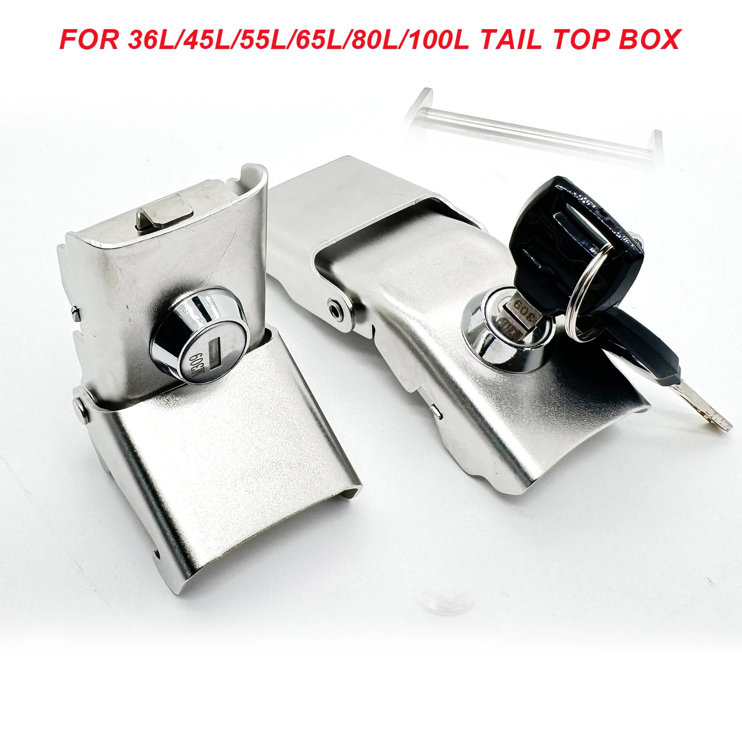 25L 32L 36L 45L 55L 65L 80L 100L รถจักรยานยนต์กล่องด้านบนล็อคด้านหลังกระบอก Core กล่องหาง 2 ปุ่ม Upper Lower ล็อคอุปกรณ์เสริม 1