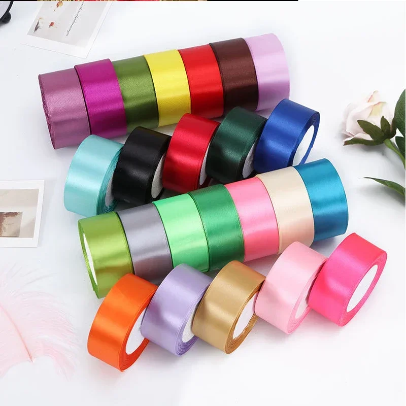 4cm Ribbon Roll Satin Ribbon Satin for Bows Party Wrapping Belt Fabric Tape for Crafts Gift DIY Apparel Sewing DD002