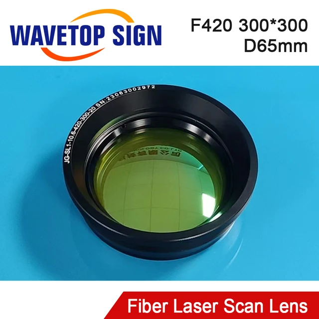 WaveTopSign Fiber Laser F-theta Scan Lens F420 300x300mm M85 Dia.65mm Spot  20mm for 1064nm YAG Fiber Laser Marking Machine