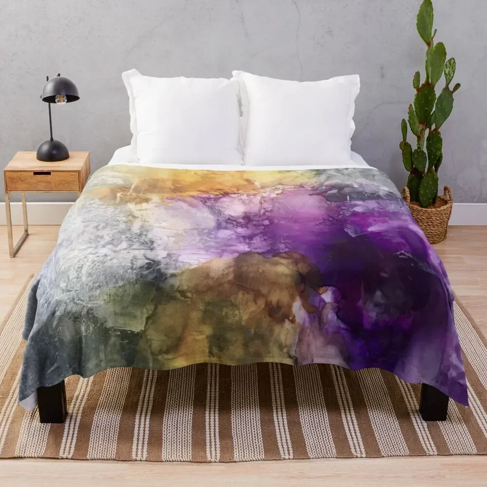 

purple and yellow Throw Blanket Sofa Throw Polar Shaggy Blankets