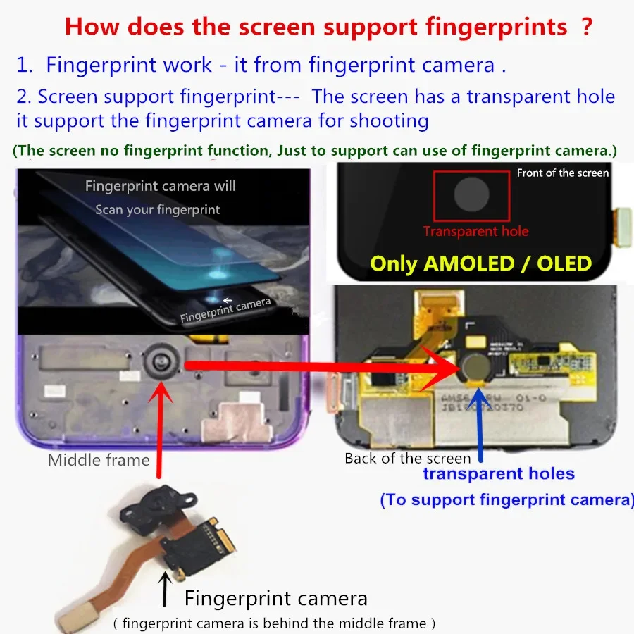 ARSSLY Schermo OLED LCD Per Oppo Find X2 Lite CPH2005 – Display 6.4 Pollici Con Touch Digitizer E Kit Strumenti