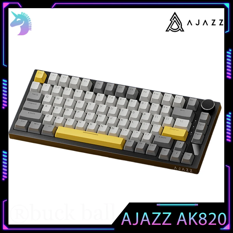 

Ajazz AK820 Mechanical Keyboards Gaming Keyboard 3 Mode Bluetooth Wireless Keyboard Hot Swap Custom RGB Backlight Gamer Keyboard