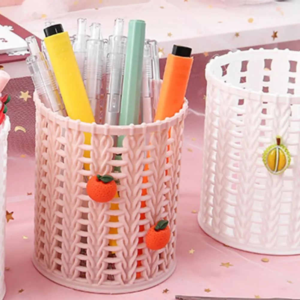 Pen Holder Sturdy Construction Large Capacity Plastic Pencil Storage