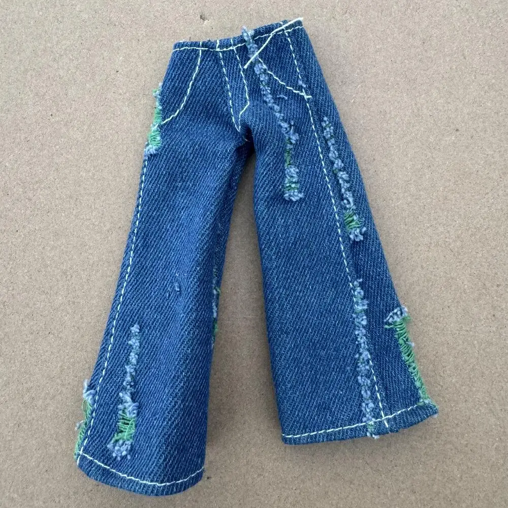 Handmade Vintage Hip-Pop Doll Trousers - DIY Accessory