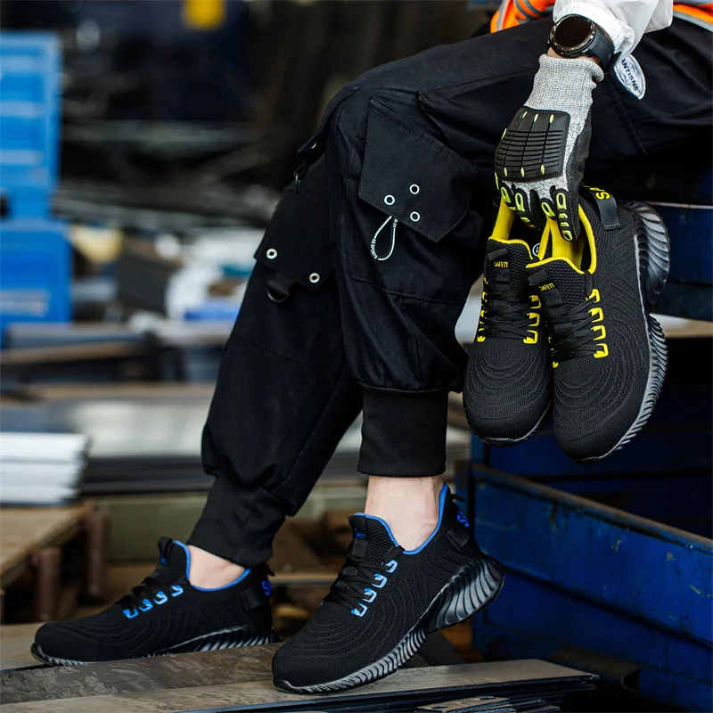 Anti-Slip Veiligheidsschoenen Heren Stalen Neus Schoenen Lekvrij