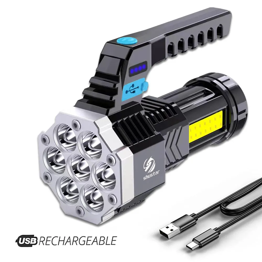 Lampe Torche LED Rechargeable USB – Haute Puissance – Idéale Randonnée