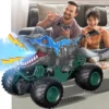 2.4GHz Dinosaur Remote Control Car Toys for Kids Boys 4-7 5-7 8-12, RC Dinosaur Car Toys with Light, Sound, Spray, Indoor Outdoo 2