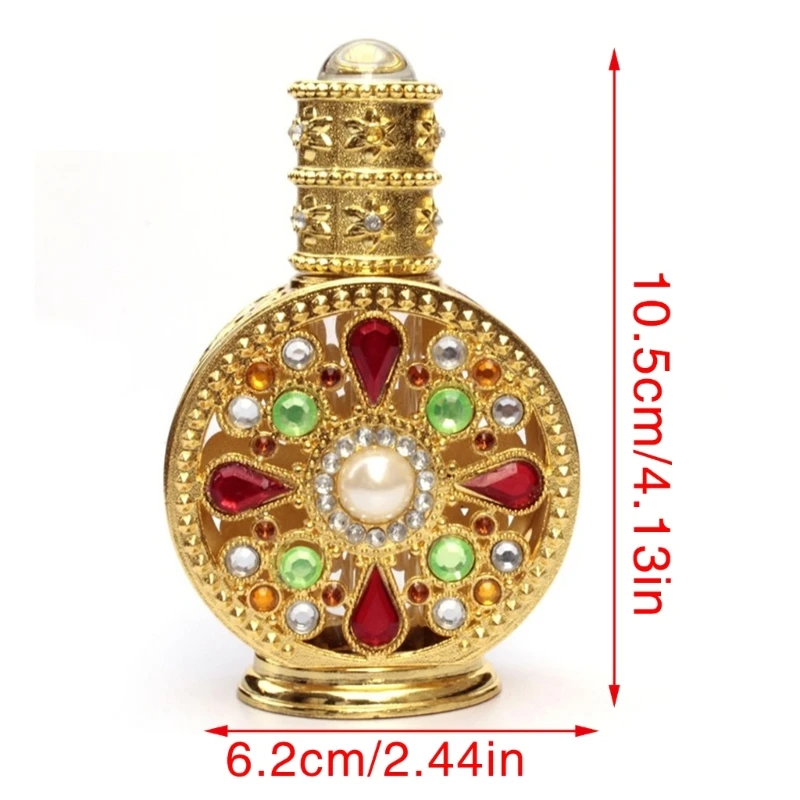 

Essential Oil Bottle Dispenser Empty Bottle Refillable Vintage Perfumes Bottle Flower Perfumes Oil Bottle Refillable Jar