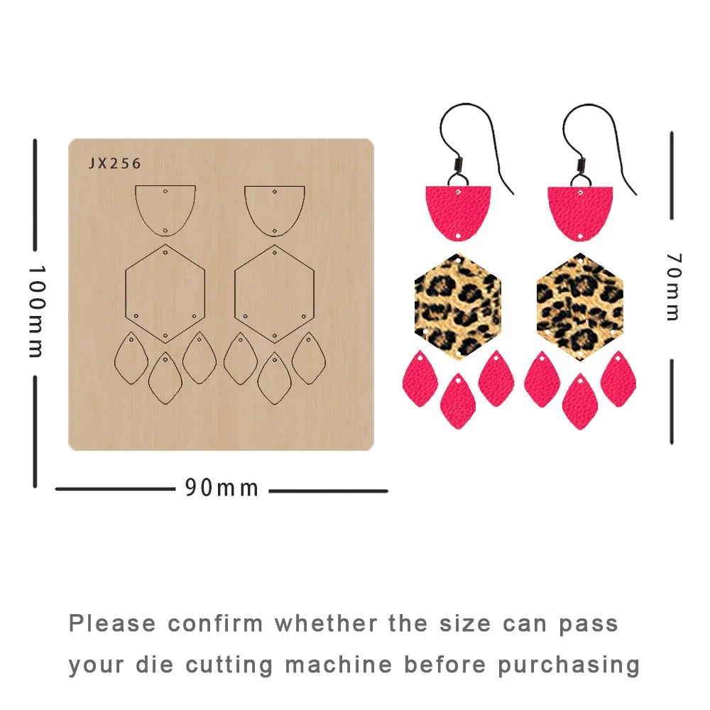 Orecchini Stencil Da Taglio In Pelle Stencil In Legno Fatti A Mano Fai Da Te Fustellati Artigianato Sizzix Per Macchine Sizzix Big Shot.