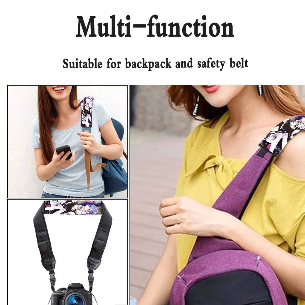 thumbnail image 2 of 2-Pack Purple Butterfly Seat Belt Covers - Comfort Shoulder Pad Protectors For Car, SUV & Bags 2 of 13