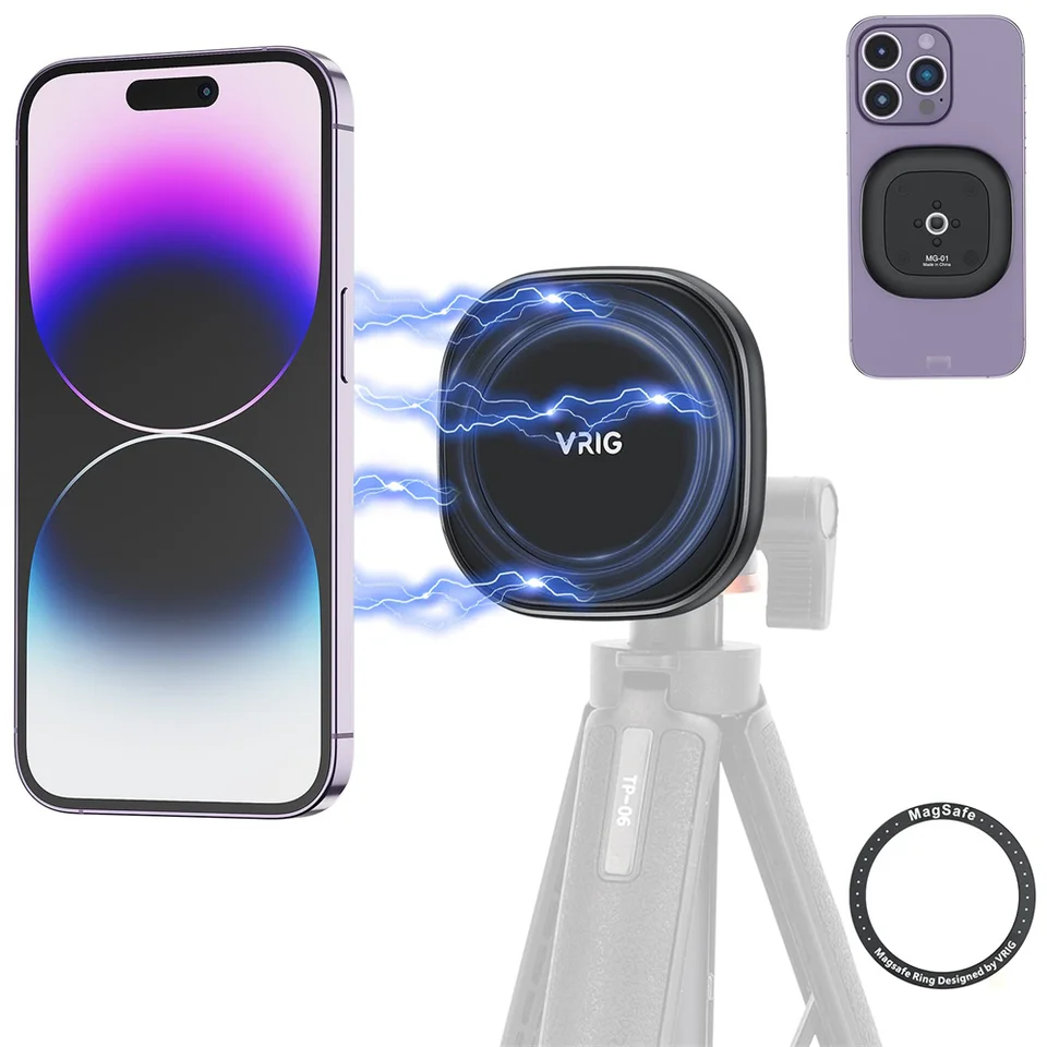 Supporto Smartphone Treppiede Magnetico MagSafe - In Alluminio Per IPhone 12-16, Filettatura 1/4" | Per Video E Foto - Foto 5