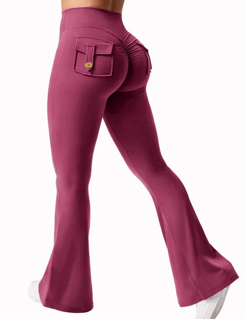 83516-d0f276.jpg Leggings slim à séchage rapide, pantalon évasé de yoga, vêtements de sport décontractés longs et élastiques