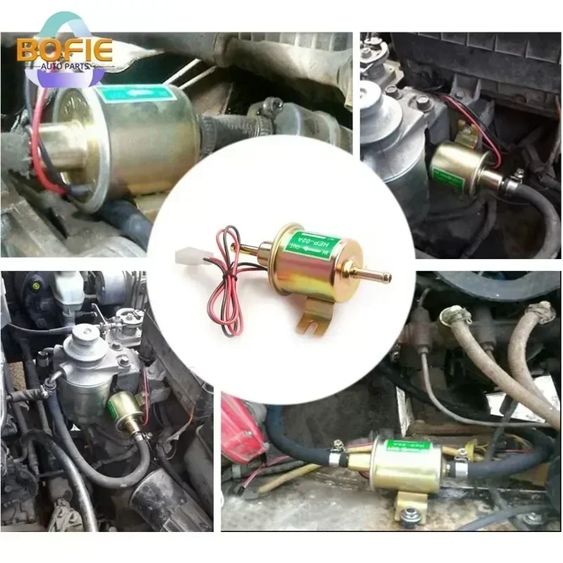 Fuel Pump 12V Electric Universal Fuel Pump HEP-02A Low Pressure Gas Diesel 2.5-4psi for Car Carburetor Motorcycle Car Modification