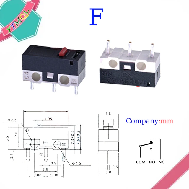 Microinterruttore AZ-7121 - 2 Pezzi, 10A, 1NC/1NO, Impermeabile IP65 - Foto 2