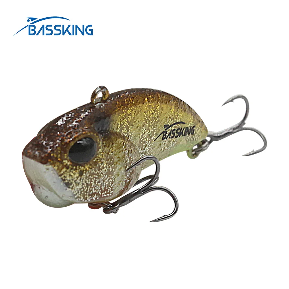 BASSKING Plastic Artifical Full Swimming Layer VIB Fishing Lure 38mm 3.6g Mini Vibration Hard Bait for Saltwater Carp Fishing