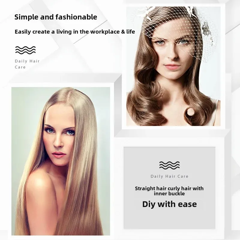 Borderless Supply Gold Rice Straight Comb Same Style Curling And Straight Not Harmful To Hair Lazy Two-In-One Comb